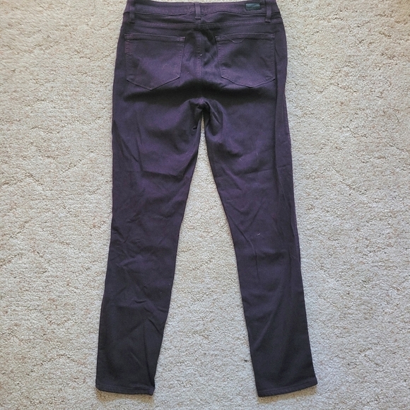 Paige Maroon Verdugo Ankle Jeans - Picture 3 of 7